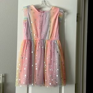 Girls Stars Rainbow Colors Occasion Dress
